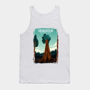 Sequoia National Park Vintage Minimal Travel Poster Tank Top